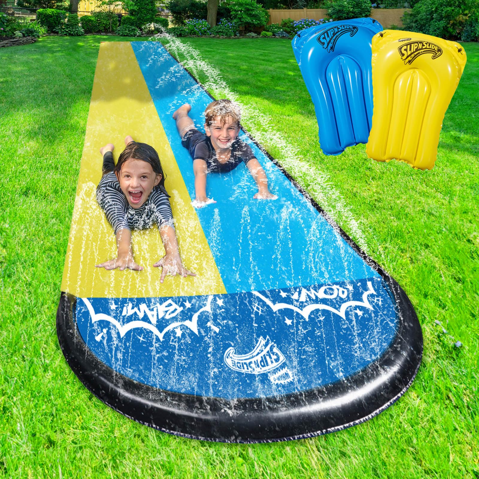 Amazon.com: Wham-O Slip N Slide 18ft Double Wave Rider with Body